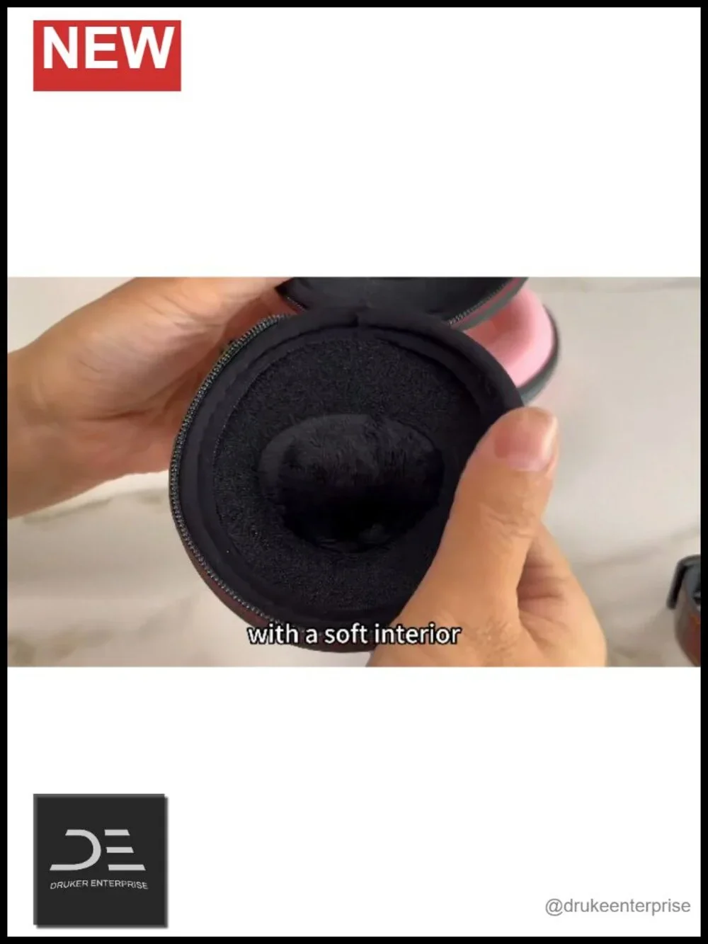 Travel Watch Case for Men Women Fits 35-52mm Watches Black Nylon